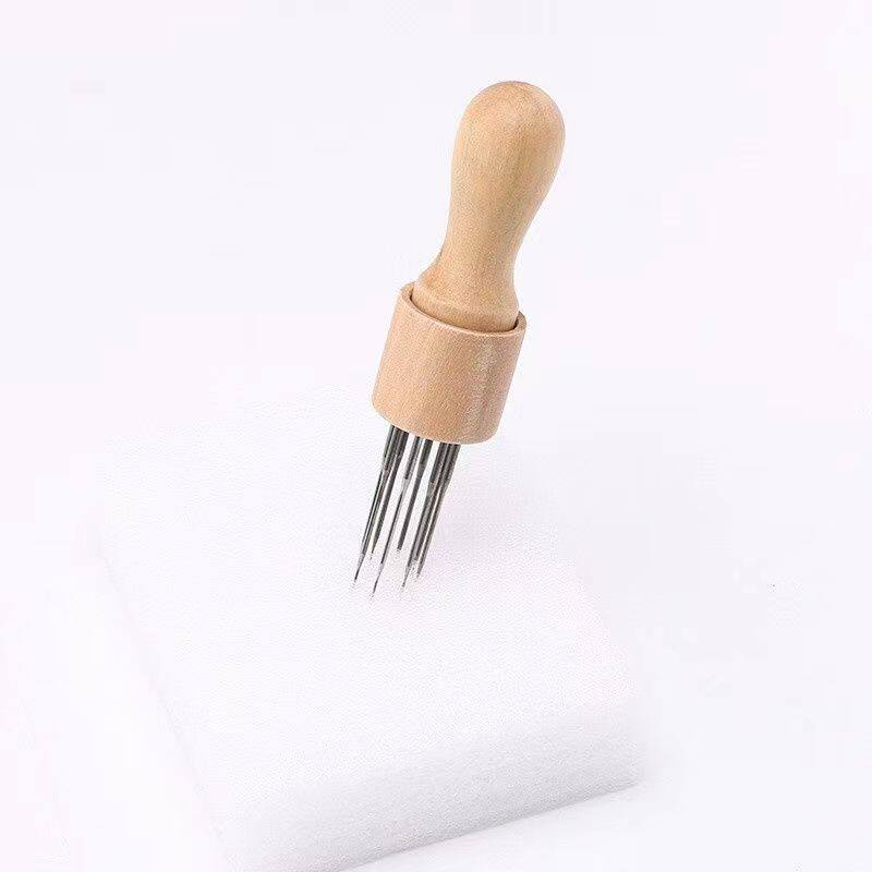羊毛毡8针戳针组工具手工木柄多针组木柄戳针多头8头戳戳乐八针
