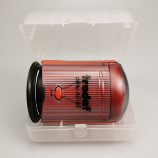 卓达46045专用磨砂盒印章收纳盒子红胶章盒牛角方章合印泥一体盒