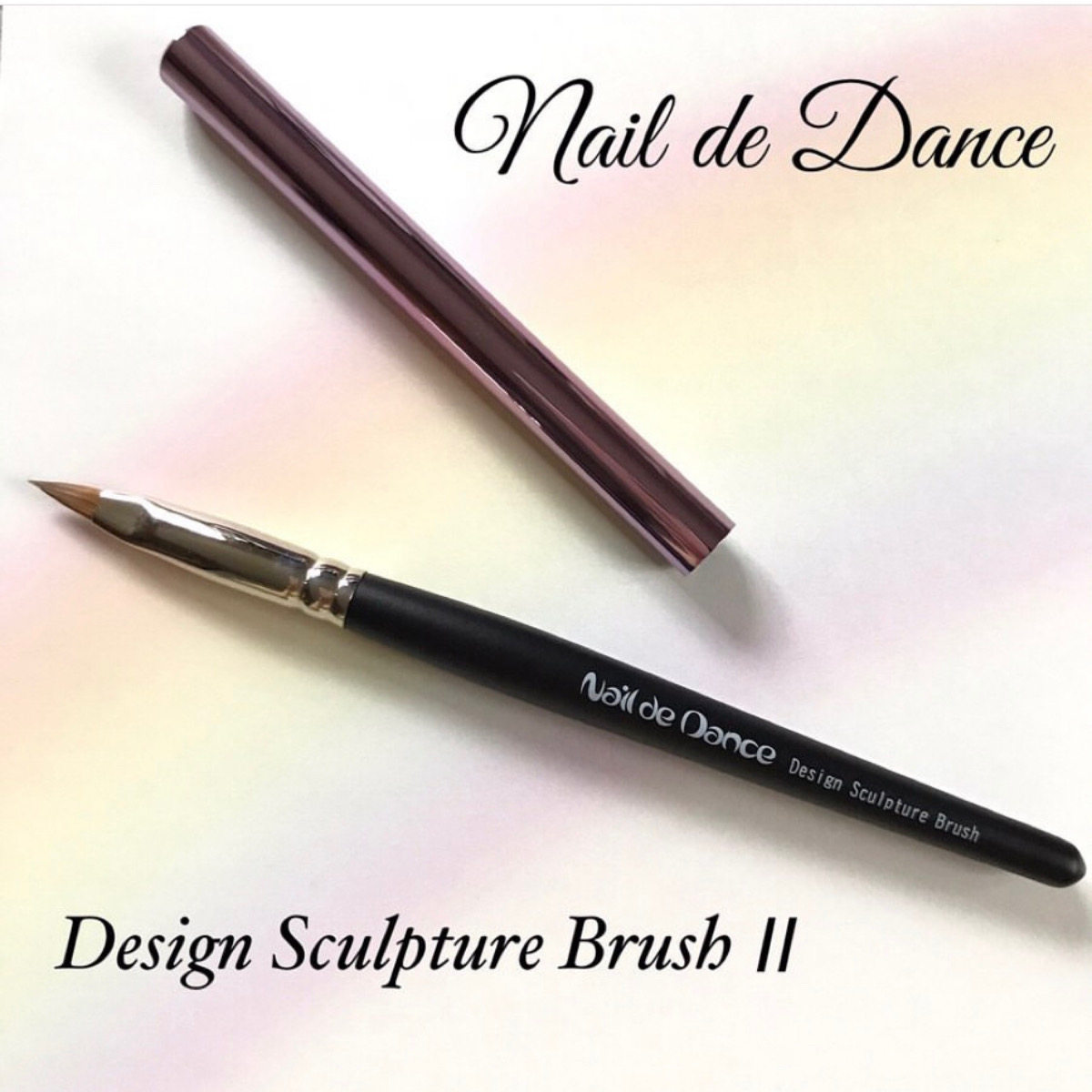 日本进口Nail de Dance美甲水晶延长雕花笔刷貂毛黑色彩绘光疗笔