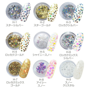 日美商贸 日本SunshineBabe美甲糖果闪亮片星星波点指甲饰品H系列