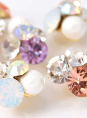 日本BEAUTY NAILER珍珠美甲堆钻组合水晶镶亮钻double180指甲饰品