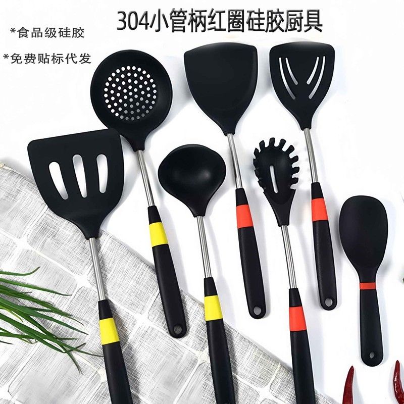 新款硅胶铲不粘锅专用铲炒菜铲套装耐高温汤勺锅铲煎铲饭勺防烫设