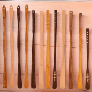 新品 实木鞋拔家用长柄木鞋拔穿鞋器孕妇鞋扒老人鞋抽懒人加长提