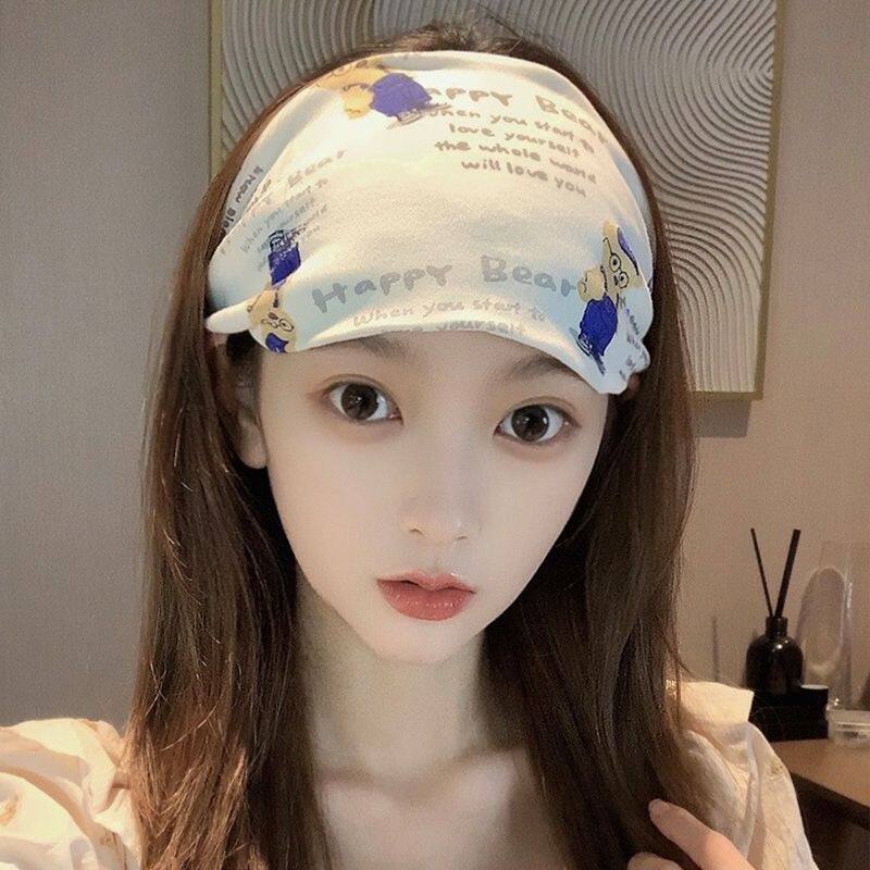 新款 秋冬纯棉加厚产妇月发带网红头巾帽孕妇秋冬透气产后护额头