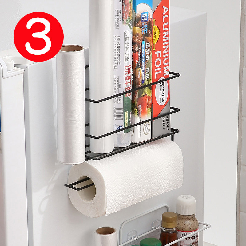 厨房免打孔冰箱侧壁挂纸巾架