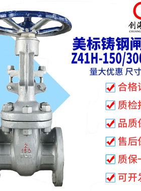 美标闸阀 Z41H-150LB/300LB 铸钢WCB法兰闸阀API Z2CR-J101 J103