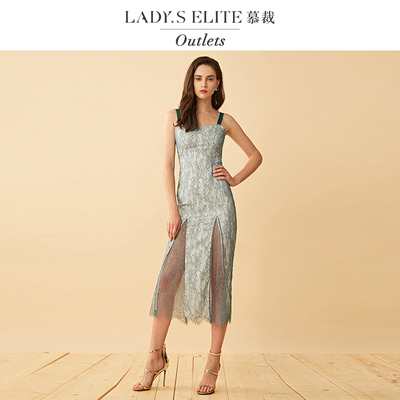 慕裁2025新款法式蕾丝拼接吊带连衣裙女夏季新款高级感气质长裙