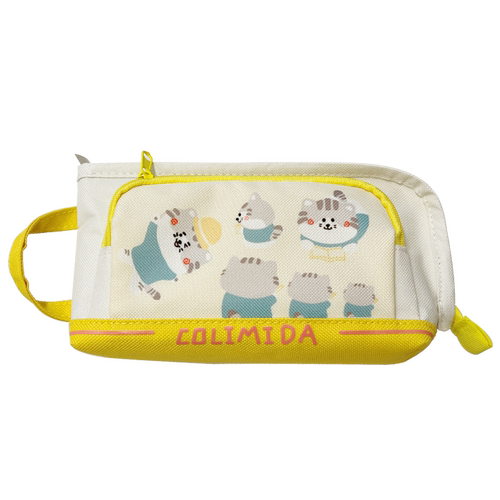 日本colimida猫咪笔袋卡通可爱大容量双层幼儿园小学生铅笔文具盒
