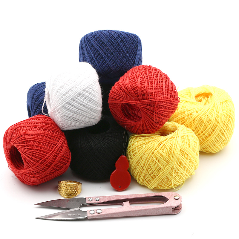 家用手工缝被子线黑色白色线团粗棉线缝被套针线工具套装手缝纫线