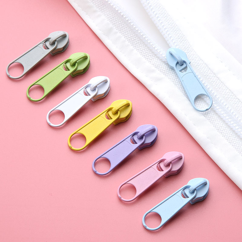 5号彩色拉链头衣服背包包防晒衣拉锁头通用校服拉头替换配件尼龙