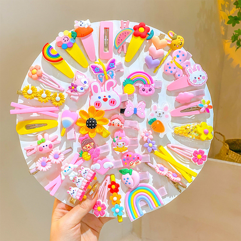 70件彩色发夹女儿童宝宝发卡头饰网红2022新款厉害碎发bb小孩夹子