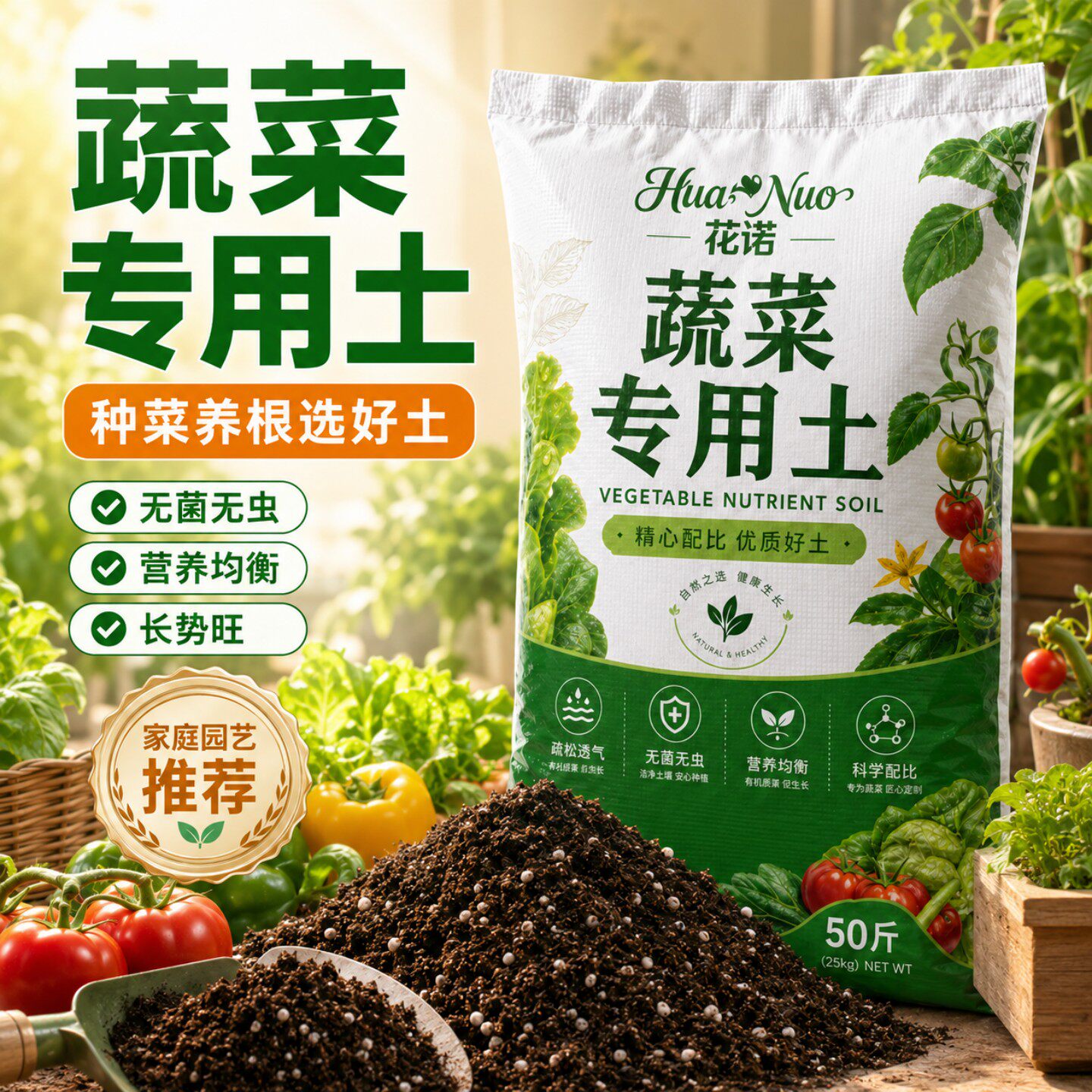 营养土种菜专用土阳台蔬菜有机土家庭种植肥料泥土壤盆栽育苗土壤
