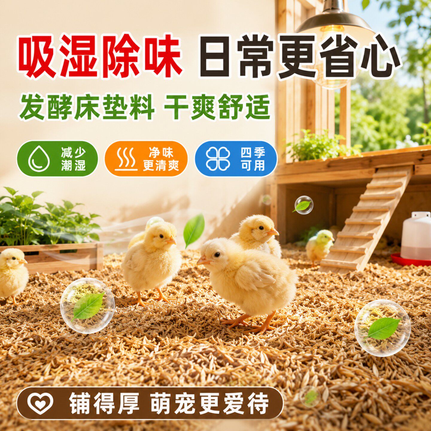 芦丁鸡发酵床垫料宠物鸡饲养垫料图片