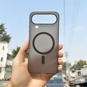 适用荣耀magic8proair手机壳封闭拍照键磁吸软壳Magsafe车载无线充电增强磁力背面纹理防滑防摔保护套proair