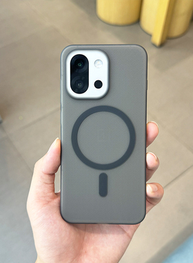 适用一加13T手机壳magsafe车载磁吸支架强磁高级OnePlus纹理防滑保护套