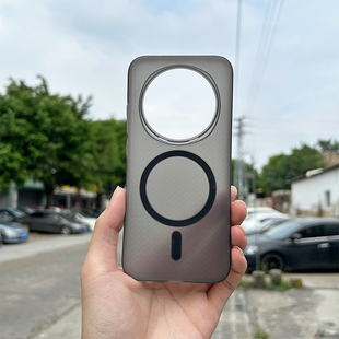 适用荣耀Magic8手机壳磁吸软壳magsafe车载支架无线充强磁荣耀8纹理防滑保护壳magic8pro