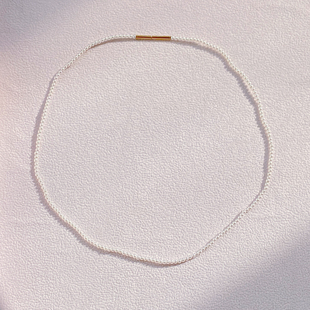 saskia diez项链晚晚yigenanaya同款极细珍珠项链choker只此一家