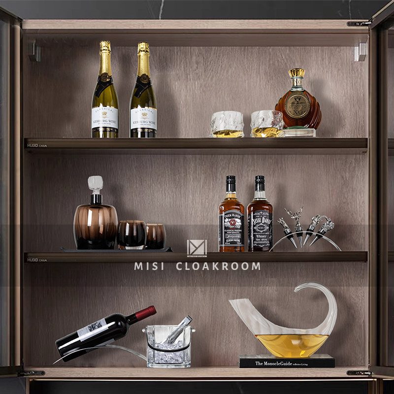 样板间酒柜摆件组合仿真装饰酒具