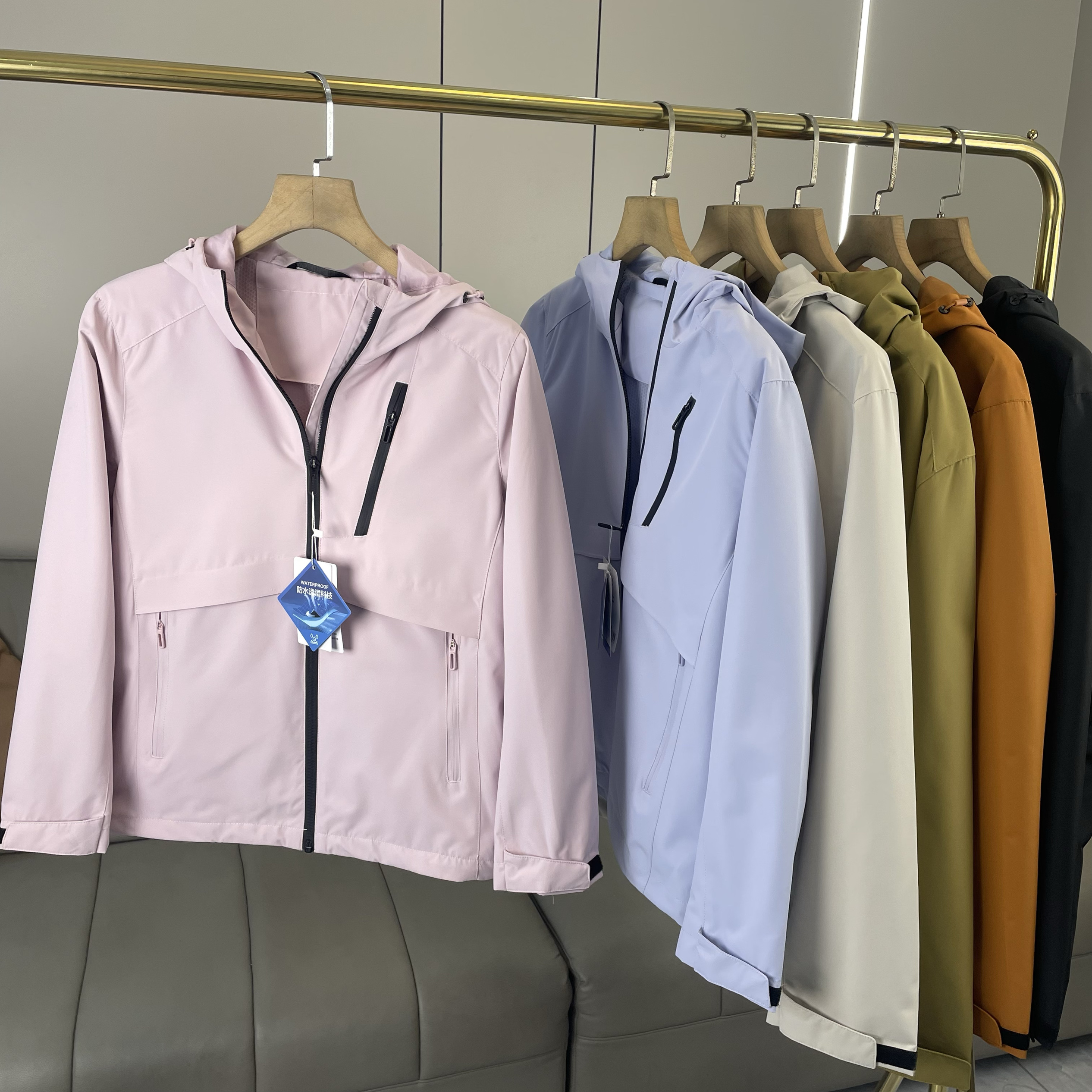 NIAOXI牛货户外防风防水春季男女外贸情侣款透气连帽冲锋衣外套