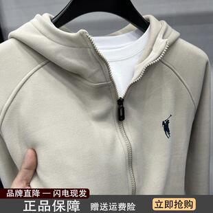 秋季Polo卫衣休闲 开 衫外套宽松外套连帽拉夫·劳伦马球卫衣新款
