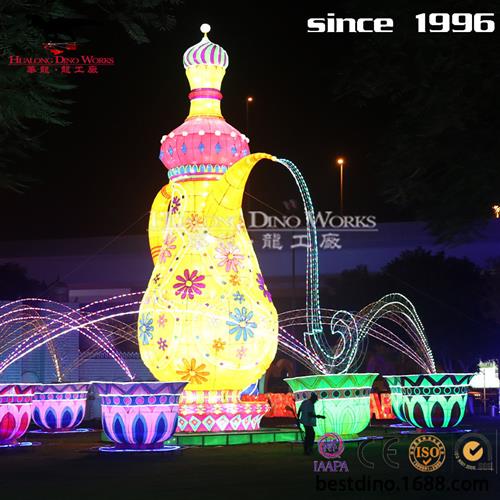 年春节元宵节大型引流彩灯花灯彩车模型自贡灯会制作厂家.