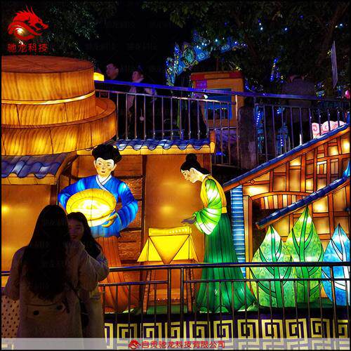 酒文化花灯装饰摆件民俗酒馆美陈彩灯酒吧酒坛摆件道具春节花灯