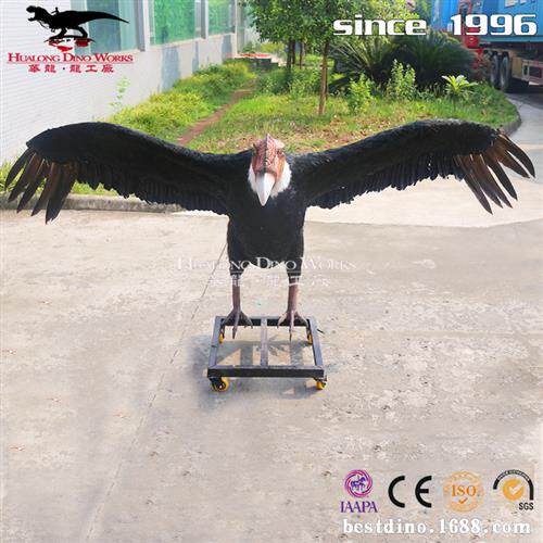 仿真纯手工粘毛老鹰翅膀动自贡动物厂家源头工厂来图制作
