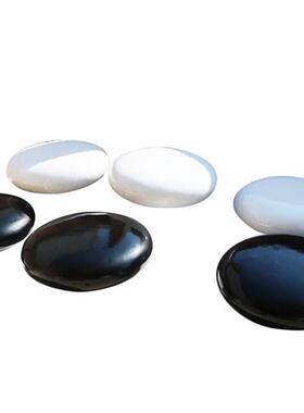 玻璃钢仿真围棋雕塑广场公园坐凳石头模型超大黑白五子棋挂壁摆件