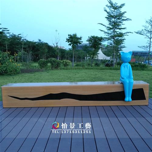 玻璃钢长方形休闲座椅酒店商场休闲座椅美陈摆件玻璃钢休闲椅