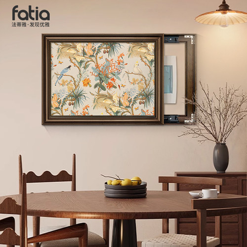 花鸟祥和电表箱遮挡挂画