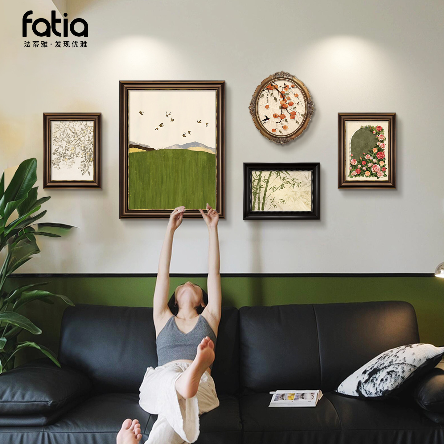 法式中古风客厅装饰画风景复古油画沙发背景墙挂画组合壁画高级感,家居饰品,现代装饰画,淘宝优惠券,粉丝福利购,淘宝优惠卷