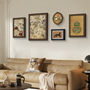 中古风挂画美式 法式 客厅装 饰画沙发背景墙小众艺术组合画复古油画