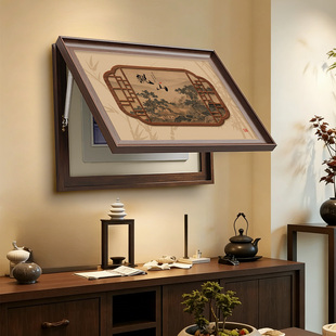 中古风电表箱装饰画宋代美学免打孔配电箱壁画遮挡电闸盒盖板挂画