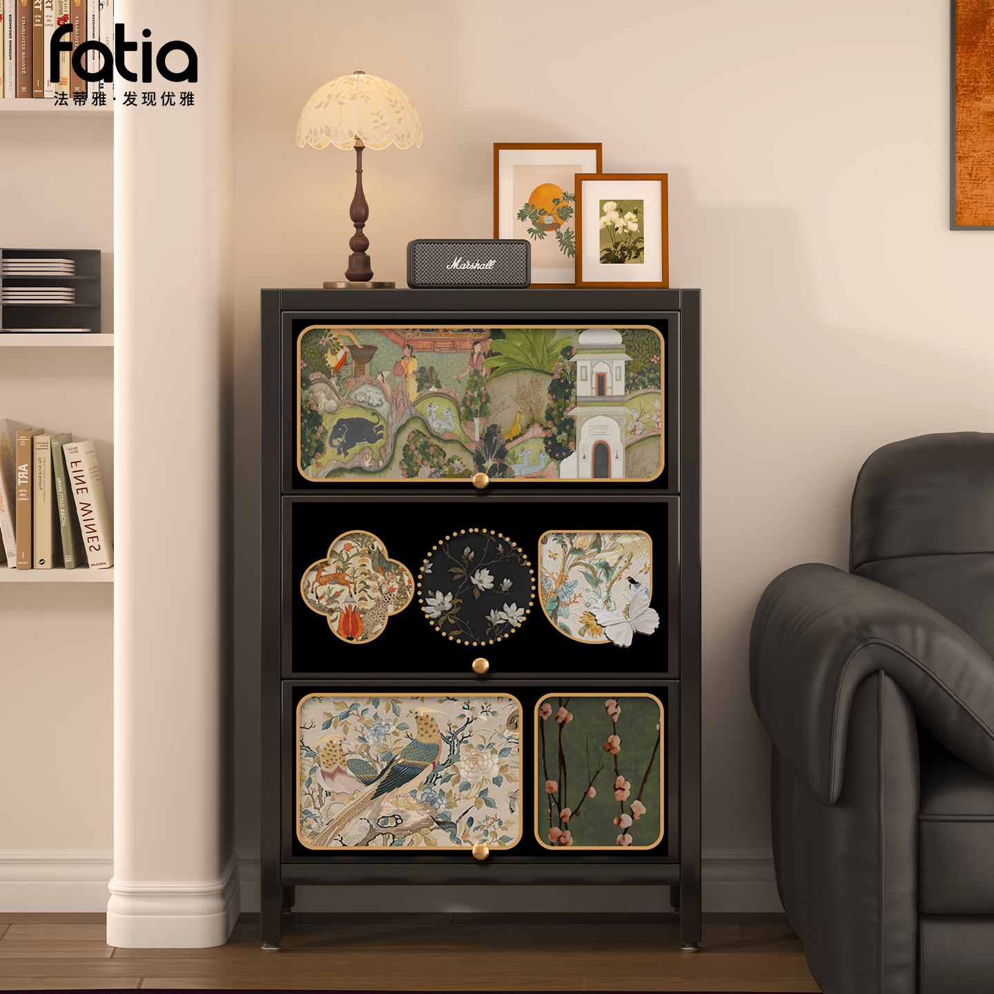 中古风客厅斗柜置物柜2025新款