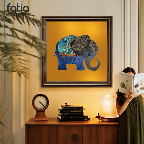 【热销大象】餐厅装饰画玄关油画