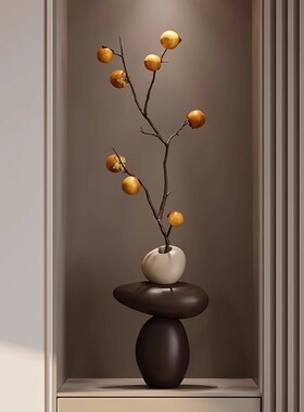 柿如意入户玄关摆件客厅电