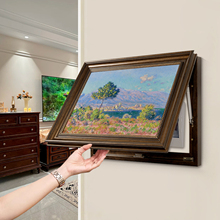 美式电表箱装饰画2025新款餐厅横版配电箱遮挡挂画总闸壁画免打孔