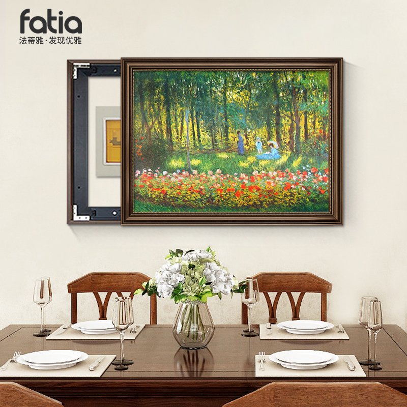 法蒂雅电表箱美式莫奈油画