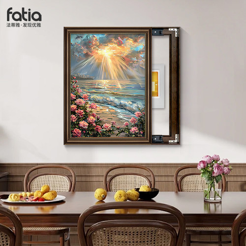 美式复古电表箱装饰画