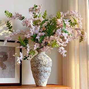 槐蕊仿真花假花高级感逼真摆设轻奢高端民宿客厅前台装饰花艺摆件