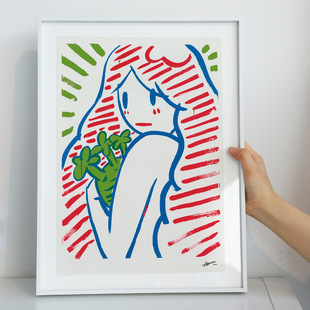 天野健维纳斯版画简约房间床头画竖版落地画客厅装饰画休闲吧挂画