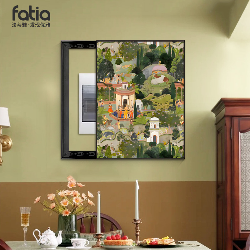 中古风电表箱装饰画斋浦尔花园