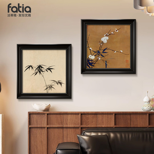 中古风客厅装饰画法式复古入户正对门玄关挂画宋代美学背景墙壁画