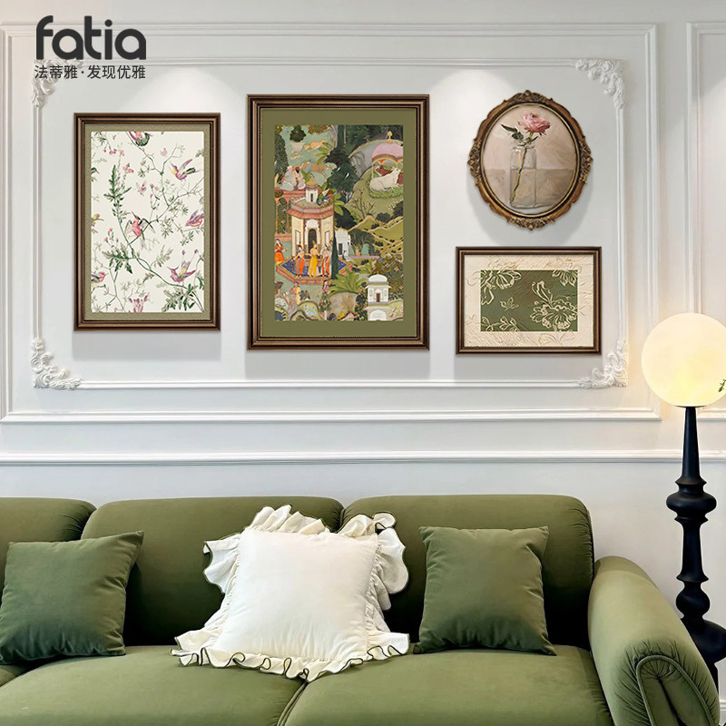 美式客厅装饰画2026新款复古油画沙发背景墙壁画玄关法式挂画组合,家居饰品,现代装饰画,淘宝优惠券,粉丝福利购,淘宝优惠卷