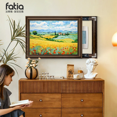 世界名画复古油画电表箱遮挡画