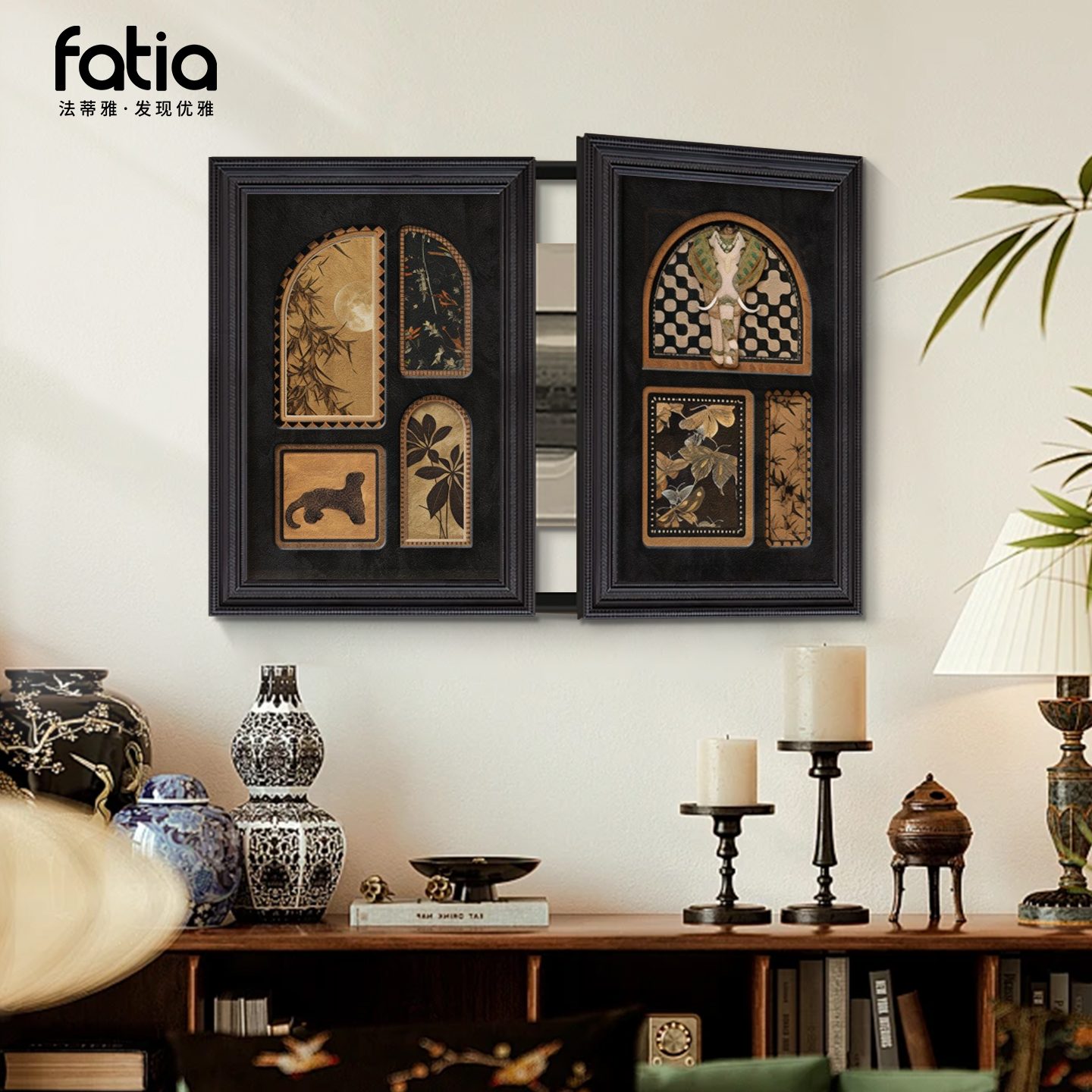 法蒂雅电表箱装饰画花鸟挂画