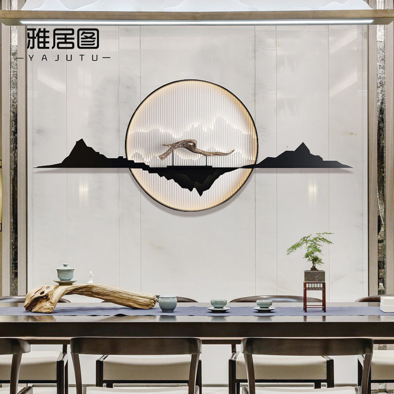 輕奢新中式客廳玄關過道背景牆牆面裝飾挂件立體鐵藝壁飾壁挂牆飾在類目 家居飾品, 壁飾中 - 來自Buy2taobao.com提供專業的淘寶代購服務