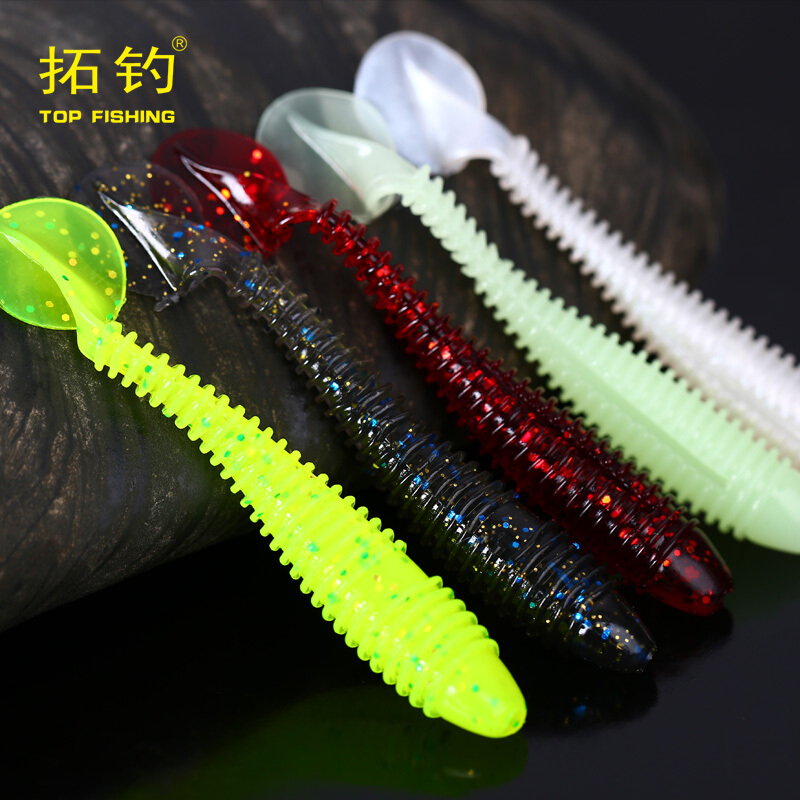 拓钓软虫饵双色梦幻爆钓T尾波浪卷尾铅头钩德州钓组诱鱼剂鲈桂鱼,户外/登山/野营/旅行用品,路亚饵,淘宝优惠券,粉丝福利购,淘宝优惠卷