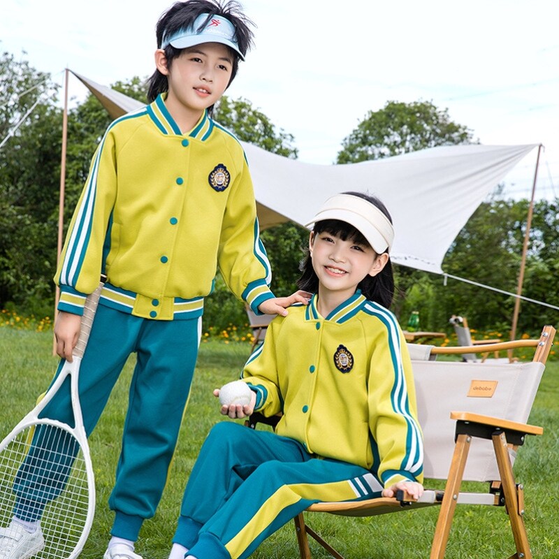 幼儿园园服运动男女童秋装中国风儿童棒球服红色秋冬运动装毕业照
