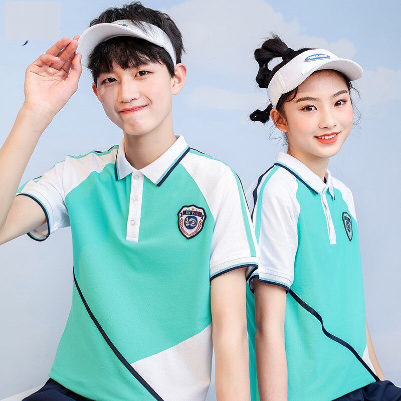 小学生班服衬衣运动短裤老师男童夏天礼服演出服纯棉运动会polo衫